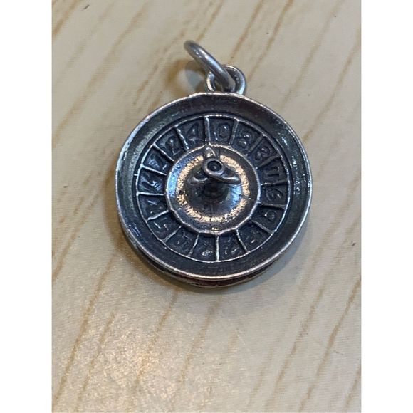 Roulette Wheel Sterling Silver Jewelry Charm #Vegas #gambling - Picture 1 of 4